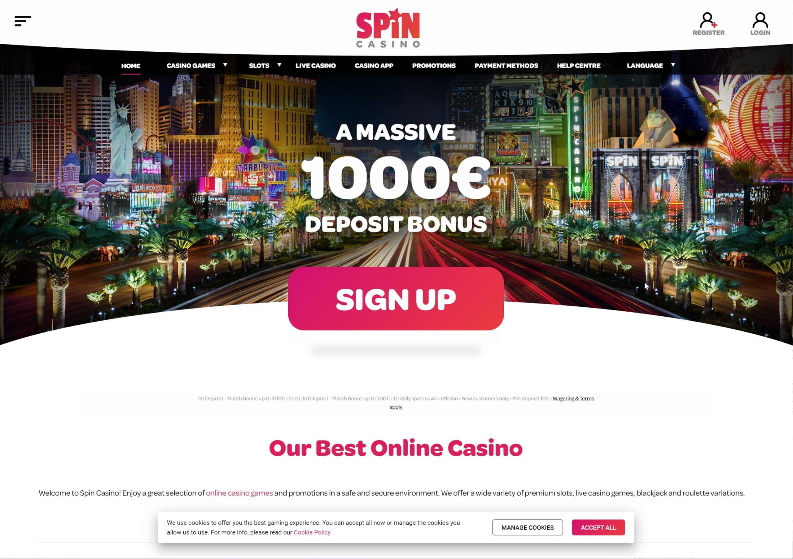 Spin Casino screenshot